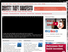 Tablet Screenshot of identitytheftmanifesto.com